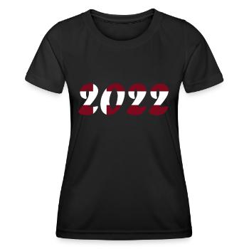 Équipe nationale du Danemark - T-shirt sport Femme - noir - Devant - AI Model Female 172 light (172cm)