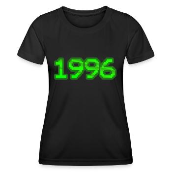 Nerd 1996 - Frauen Funktions-T-Shirt - Schwarz - Vorne - AI Model Female 172 light (172cm)
