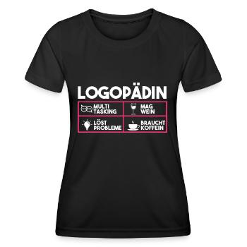 Logopädie Logopädin - Frauen Funktions-T-Shirt - Schwarz - Vorne - AI Model Female 172 light (172cm)