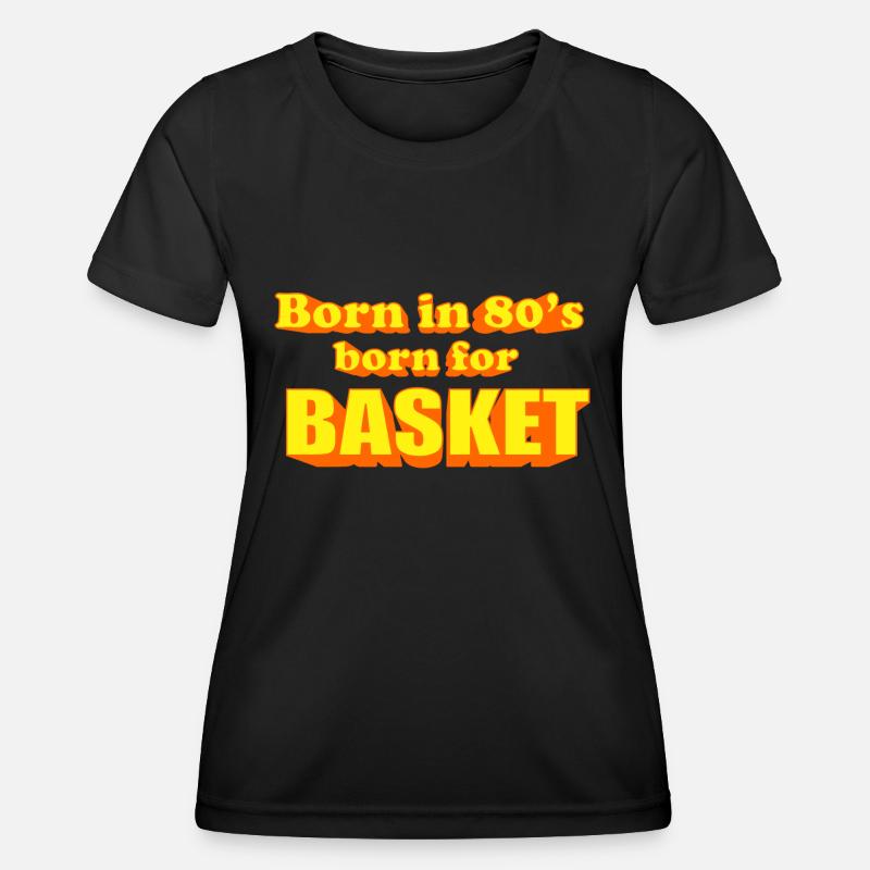 born for BASKET 80's - Women's Functional T-Shirt - black