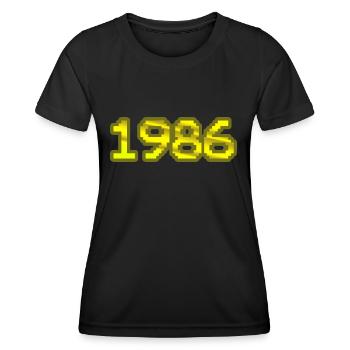 Nerd 1986 - Frauen Funktions-T-Shirt - Schwarz - Vorne - AI Model Female 172 light (172cm)