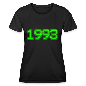 Nerd 1993 - Frauen Funktions-T-Shirt - Schwarz - Vorne - AI Model Female 172 light (172cm)