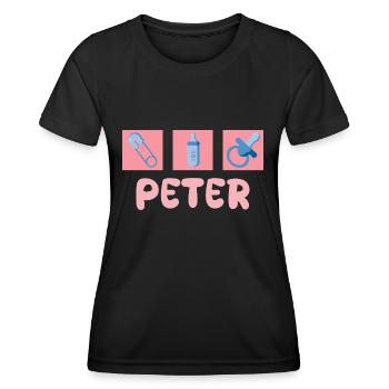 Gift for Peter - Women's Functional T-Shirt - black - Front - AI Model Female 172 light (172cm)