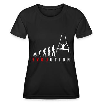 Silk Cloth Dance - Aerial Silks or Aerial Dance - Women's Functional T-Shirt - black - Front - AI Model Female 172 light (172cm)