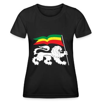 Drapeau Reggaeton Rasta Reggae Lion - T-shirt sport Femme - noir - Devant - AI Model Female 172 light (172cm)