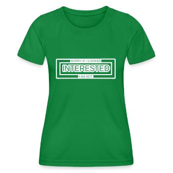 Pas intéressé PAR BORED - T-shirt sport Femme - vert - Devant - AI Model Female 172 dark (172cm)
