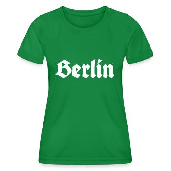 Berlin - Porte de Brandebourg - Alexanderplatz - T-shirt sport Femme - vert - Devant - AI Model Female 172 dark (172cm)
