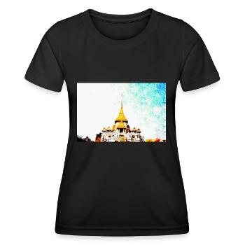 Tempel in Thailand - Frauen Funktions-T-Shirt - Schwarz - Vorne - AI Model Female 172 light (172cm)