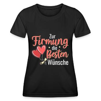 Firmung die Besten Wünsche Firmling - Frauen Funktions-T-Shirt - Schwarz - Vorne - AI Model Female 172 light (172cm)