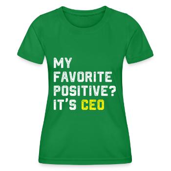 mon poste préféré son Ceo Design - T-shirt sport Femme - vert - Devant - AI Model Female 172 dark (172cm)