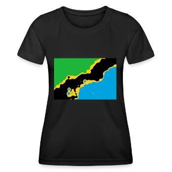 Tanzanie - T-shirt sport Femme - noir - Devant - AI Model Female 172 light (172cm)