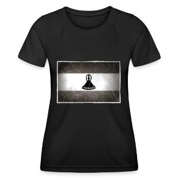 Lesotho - Frauen Funktions-T-Shirt - Schwarz - Vorne - AI Model Female 172 light (172cm)