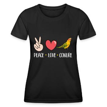 Molinasittich Parrot Bird Sun Parakeet - Women's Functional T-Shirt - black - Front - AI Model Female 172 light (172cm)