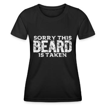 Sorry this Beard is taken - Women's Functional T-Shirt - black - Front - AI Model Female 172 light (172cm)