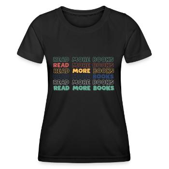 READ MORE BOOKS - Frauen Funktions-T-Shirt - Schwarz - Vorne - AI Model Female 172 light (172cm)