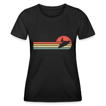 Jet Ski thérapie | Amateur de jet-ski - T-shirt sport Femme - noir - Devant - AI Model Female 172 light (172cm)