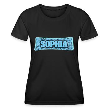Name Sophia - Frauen Funktions-T-Shirt - Schwarz - Vorne - AI Model Female 172 light (172cm)