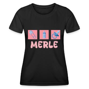 Sucette Merle - T-shirt sport Femme - noir - Devant - AI Model Female 172 light (172cm)