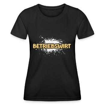 Emploi Économiste d’entreprise - T-shirt sport Femme - noir - Devant - AI Model Female 172 light (172cm)