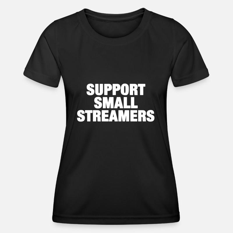 Support Small Streamers (white) - Women's Functional T-Shirt - black