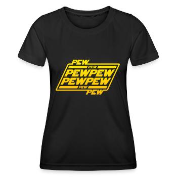 Pew Pew Pew - Women's Functional T-Shirt - black - Front - AI Model Female 172 light (172cm)