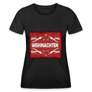 Stern Weihnachten - Frauen Funktions-T-Shirt - Schwarz - Vorne - AI Model Female 172 light (172cm)