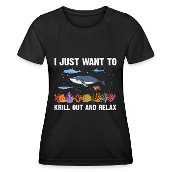 Sea Nature Marine Biologist Sea Marine Biology Ocean - Women's Functional T-Shirt - black - Front - AI Model Female 172 light (172cm)