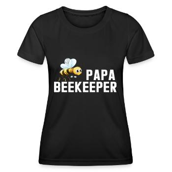 Papa Beekeeper - Frauen Funktions-T-Shirt - Schwarz - Vorne - AI Model Female 172 light (172cm)