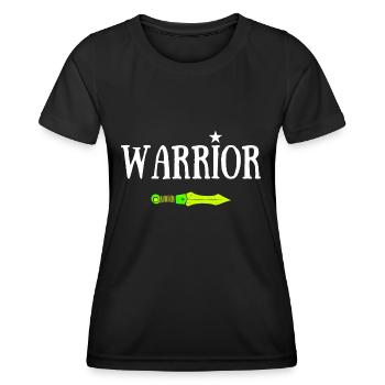 WARRIOR JDR ÉPÉE MAGIQUE - T-shirt sport Femme - noir - Devant - AI Model Female 172 light (172cm)