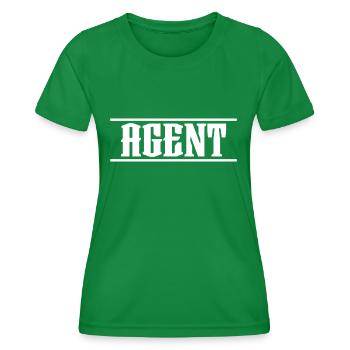 white Design Agent - Women's Functional T-Shirt - kelly green - Front - AI Model Female 172 dark (172cm)