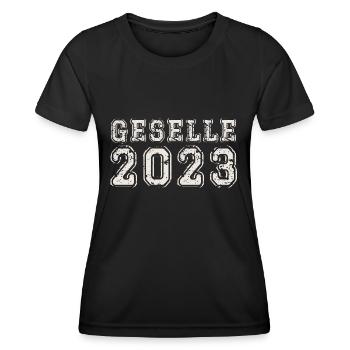 Geselle 2023 Gesellenprüfung - Frauen Funktions-T-Shirt - Schwarz - Vorne - AI Model Female 172 light (172cm)