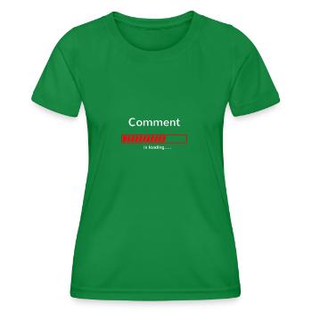Comment is loading - Kommentar lädt - Frauen Funktions-T-Shirt - Kelly Green - Vorne - AI Model Female 172 dark (172cm)