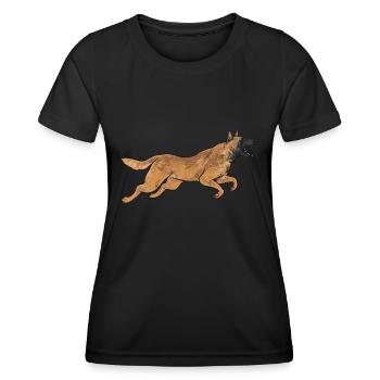Malinois Belgian Shepherd Mechelaar Dog - Women's Functional T-Shirt - black - Front - AI Model Female 172 light (172cm)