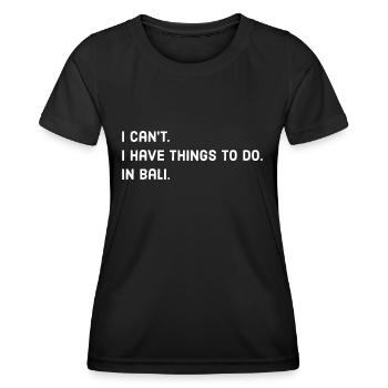 Bali - T-shirt sport Femme - noir - Devant - AI Model Female 172 light (172cm)