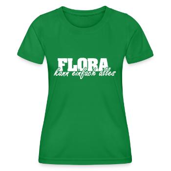Geschenk für Flora - Frauen Funktions-T-Shirt - Kelly Green - Vorne - AI Model Female 172 dark (172cm)
