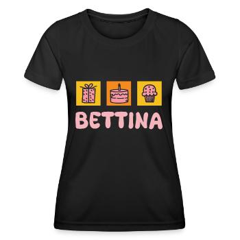 Vorname Bettina - Frauen Funktions-T-Shirt - Schwarz - Vorne - AI Model Female 172 light (172cm)