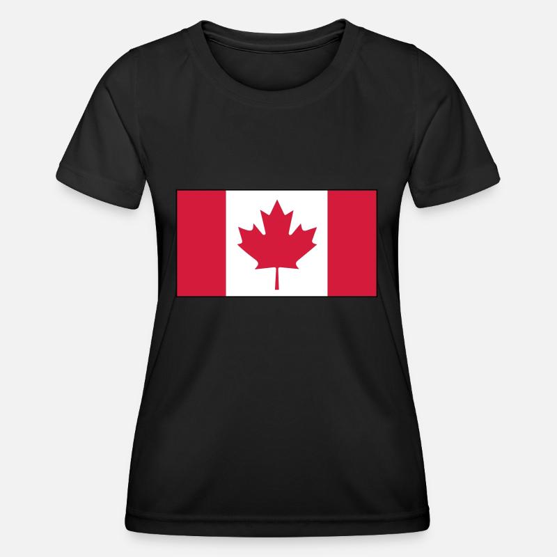 Canada flag - Women's Functional T-Shirt - black