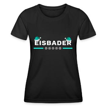 winter eisbaden minus grad eisbader eis mint - Frauen Funktions-T-Shirt - Schwarz - Vorne - AI Model Female 172 light (172cm)