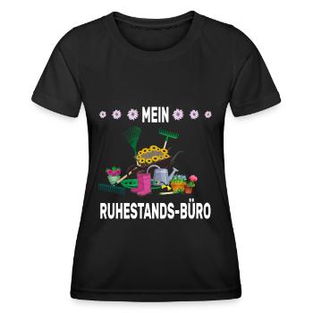 Garten Werkzeug Ruhestand Büro - Frauen Funktions-T-Shirt - Schwarz - Vorne - AI Model Female 172 light (172cm)