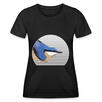 Observateur d'oiseaux d'amant d'oiseau de sittelle - T-shirt sport Femme - noir - Devant - AI Model Female 172 light (172cm)