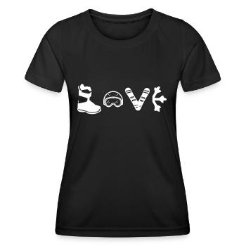 Snowboard Snowboarder - Frauen Funktions-T-Shirt - Schwarz - Vorne - AI Model Female 172 light (172cm)
