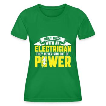 Elektriker Elektroingenieur - Frauen Funktions-T-Shirt - Kelly Green - Vorne - AI Model Female 172 dark (172cm)
