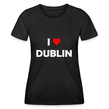 I love Dublin - Ireland - Ireland - Irish - Eire - Women's Functional T-Shirt - black - Front - AI Model Female 172 light (172cm)