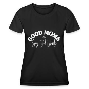 Les bonnes mamans disent de gros mots. Belles citations disant pour - T-shirt sport Femme - noir - Devant - AI Model Female 172 light (172cm)