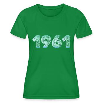 1961 - Women's Functional T-Shirt - kelly green - Front - AI Model Female 172 dark (172cm)