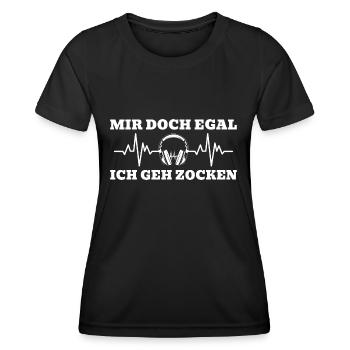 Gaming Spruch Videospiele Zocken - Frauen Funktions-T-Shirt - Schwarz - Vorne - AI Model Female 172 light (172cm)