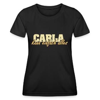 Mrs. Carla - Women's Functional T-Shirt - black - Front - AI Model Female 172 light (172cm)
