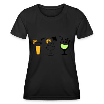 Cocktails - T-shirt sport Femme - noir - Devant - AI Model Female 172 light (172cm)