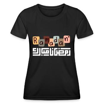Ramadan Mubarak - Frauen Funktions-T-Shirt - Schwarz - Vorne - AI Model Female 172 light (172cm)