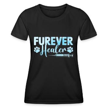 Furever Heiler Verterinärer Tierfreund - Frauen Funktions-T-Shirt - Schwarz - Vorne - AI Model Female 172 light (172cm)